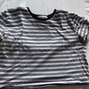 striped cropped t-shirt